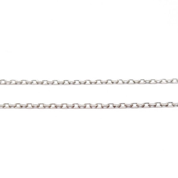 Collier poire diamants or blanc 18 carats