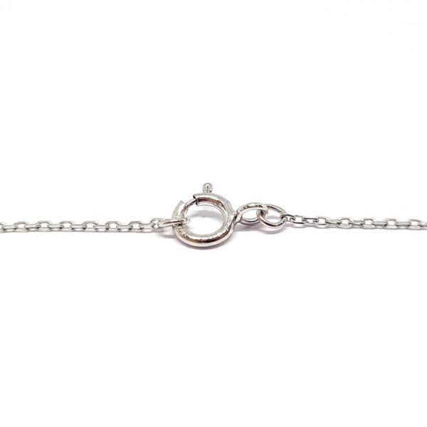 Collier poire diamants or blanc 18 carats